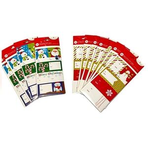 New! American Greetings set of 12 packs of sticker Christmas‎ gift tags.